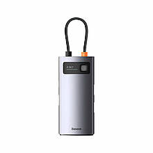 USB-HubBaseus Metal Gleam Series 4-in-1 Multifunctional Type-C HUB Docking Station Gray (Type-C to