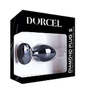 Металева анальна пробка з кристалом Dorcel Diamond Plug Black S, фото 3