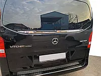 Кромка заднего стекла (нерж) Carmos - Турецкая сталь для Mercedes Vito/V-class W447 2014-2024 гг