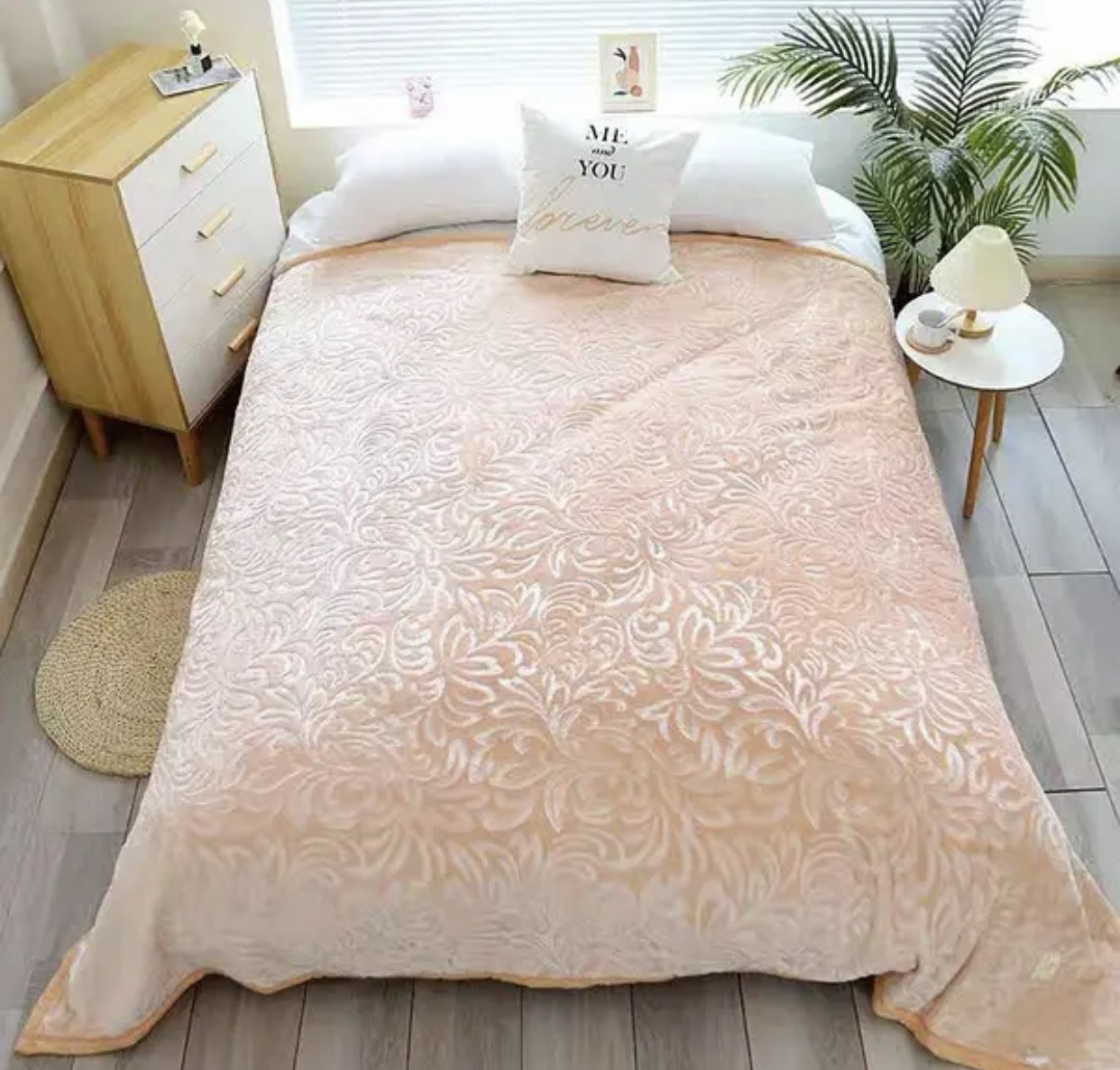 Велюрове покривало з тисненням 200*240/якісне велюрове покривало на велике ліжко, фото 1