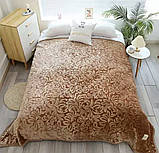 Велюрове покривало з тисненням 200*240/якісне велюрове покривало на велике ліжко, фото 2