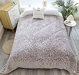 Велюрове покривало з тисненням 200*240/якісне велюрове покривало на велике ліжко, фото 3