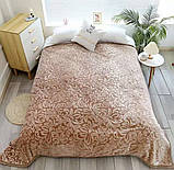 Велюрове покривало з тисненням 200*240/якісне велюрове покривало на велике ліжко, фото 4