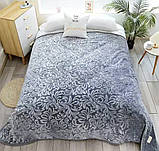 Велюрове покривало з тисненням 200*240/якісне велюрове покривало на велике ліжко, фото 5