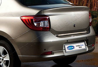 Кромка багажника 2013-2018 (нерж.) для Renault Logan II рр від VLF комп.