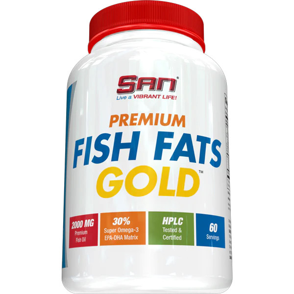 Жирные кислоты SAN Premium Fish Fats Gold, 60 капсул - фото 1 - id-p1830929329