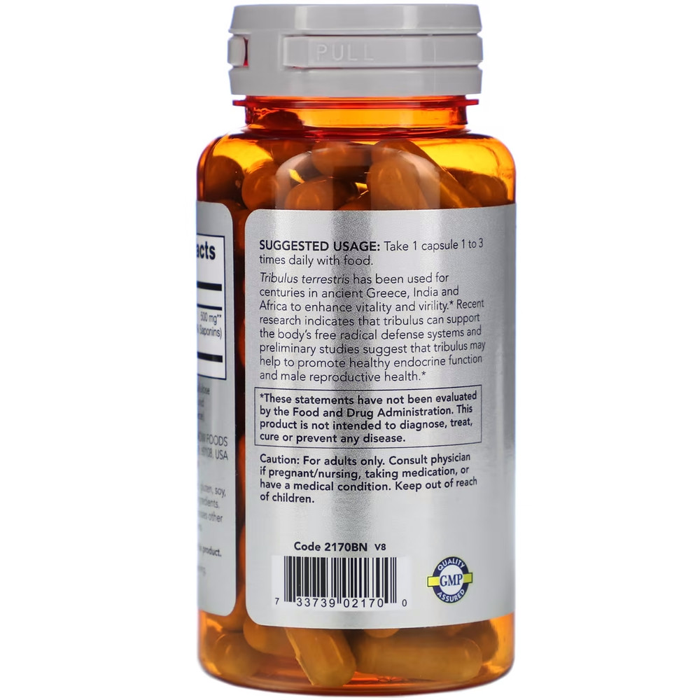 Стимулятор тестостерона NOW Sports Tribulus 500 mg, 100 капсул - фото 3 - id-p1830929535