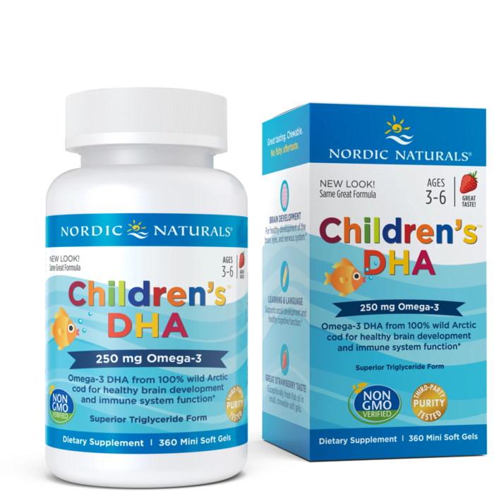 Жирные кислоты Nordic Naturals Children's DHA 250 mg, 360 капсул - клубника - фото 1 - id-p1830934583