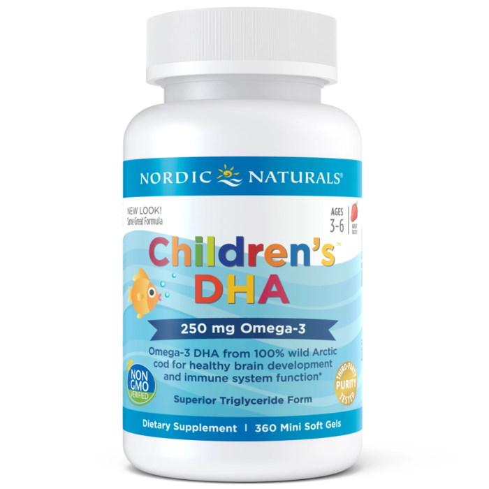 Жирные кислоты Nordic Naturals Children's DHA 250 mg, 360 капсул - клубника - фото 2 - id-p1830934583