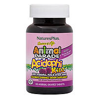 Пробиотики и пребиотики Natures Plus Animal Parade Acidophi Kidz, 90 жевательных таблеток - ягоды