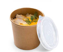 Бокс для салату Екокрафт із кришкою 360 мл d9 см h9 см паперовий (142504-106080)
