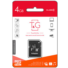 T&G microSDHC 4GB class 4 (з адаптером)