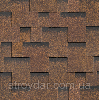 Бітумна черепиця SHINGLAS Фінська Акорд Коричнева, фото 1