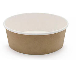 Контейнер для салатів і других страв Turkey крафт круглий 1 л d18,7 см h5,7 см паперовий (013909/25/150)