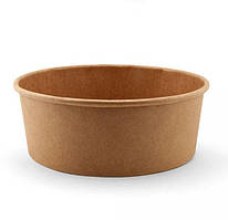 Контейнер для салатів і других страв Turkey крафт/крафт круглий 1 л d18,7 см h5,7 см паперовий (011697/25/150)