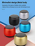 Міні Bluetooth динамік M1. Портативна бездротова колонка з мікрофоном. підтримка з'єднання TWS СТЕРЕО, фото 4
