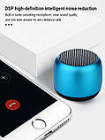 Міні Bluetooth динамік M1. Портативна бездротова колонка з мікрофоном. підтримка з'єднання TWS СТЕРЕО, фото 8