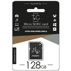 T&G microSDHC 128GB UHS-3 class10 (з адаптером)