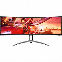 Монітор TFT 48.8" AOC AGON AG493QCX Dual-FHD VA 144Гц вигнутий HDMIx2 DP USB-hub HAS 3840x1080 колонки black