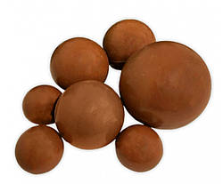 Шоколадні кульки коричневі Slado 7 шт, Прикраси на торт, Готовий кондитерський декор, Фігурки з шоколаду