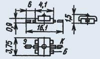 2Т637А-2 транзистор безкорпусной NPN 1.4 ГГц (0,3А 30В) (h21э: 30-90) 2W
