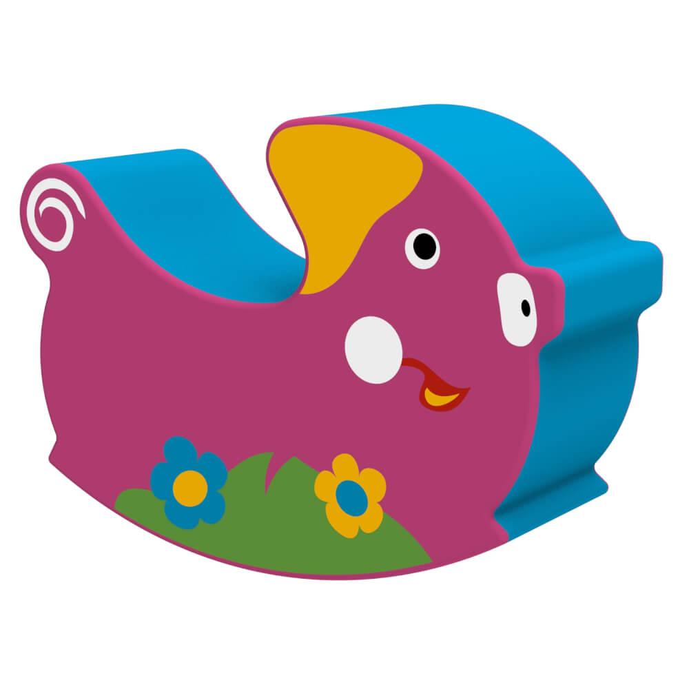 Іграшка качалка для дітей Свинка, шкірозамінник Флай (Kidigo ТМ)