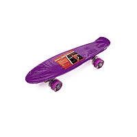 Скейт пенни борд, скейтборд Profi MS0848-5, колеса ПУ светящиеся, ABCE-7, алюминиевая подвеска, Фиолетовый