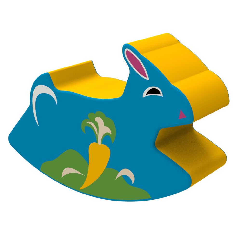 Іграшка качалка для дітей Зайчик, шкірозамінник Флай (Kidigo ТМ)