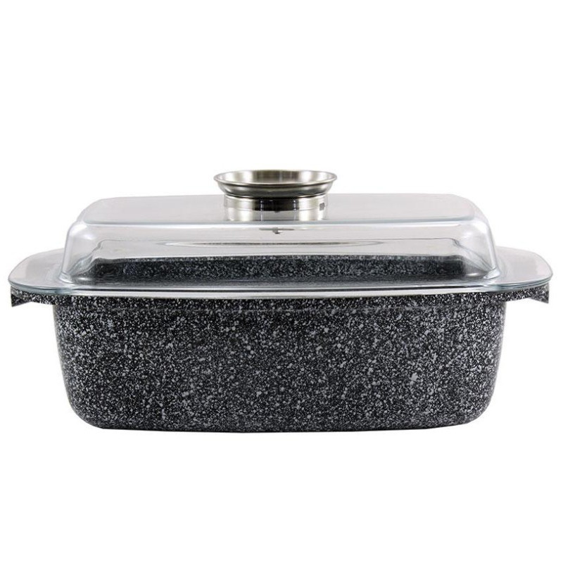 Гусятниця 5.5 л Zauberg Мармур сіра 0832SN