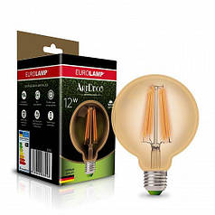 LED-лампа Eurolamp філамент (filament) G95 12 W E27 2700 K (deco) LED-G95-12273(Amber)