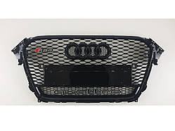 Тюнінг Решітка радіатора Audi A4 2011-2015 рік Чорна з емблемою QUATTRO (в стилі RS)