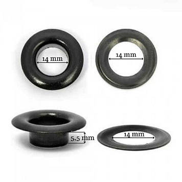 Люверс 14 мм №28 +шайба колір оксид чорний Туреччина