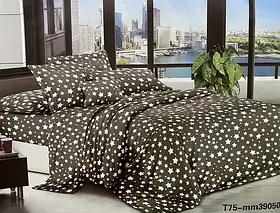 Євро комплект постільної білизни 200*220 Бязь Економ бавовна поліестер (20786) Красиві постільні комплекти