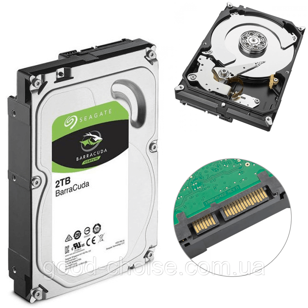 Жёсткий диск BarraCuda HDD, 2TB 7200rpm / 3.5, SATA III накопитель для компьютера / Жесткий диск для ПК - фото 1 - id-p1824784660