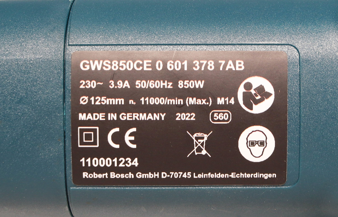 Болгарка (Угловая шлифмашина) 850 Вт Bosch GWS850CE - фото 4 - id-p1830497757