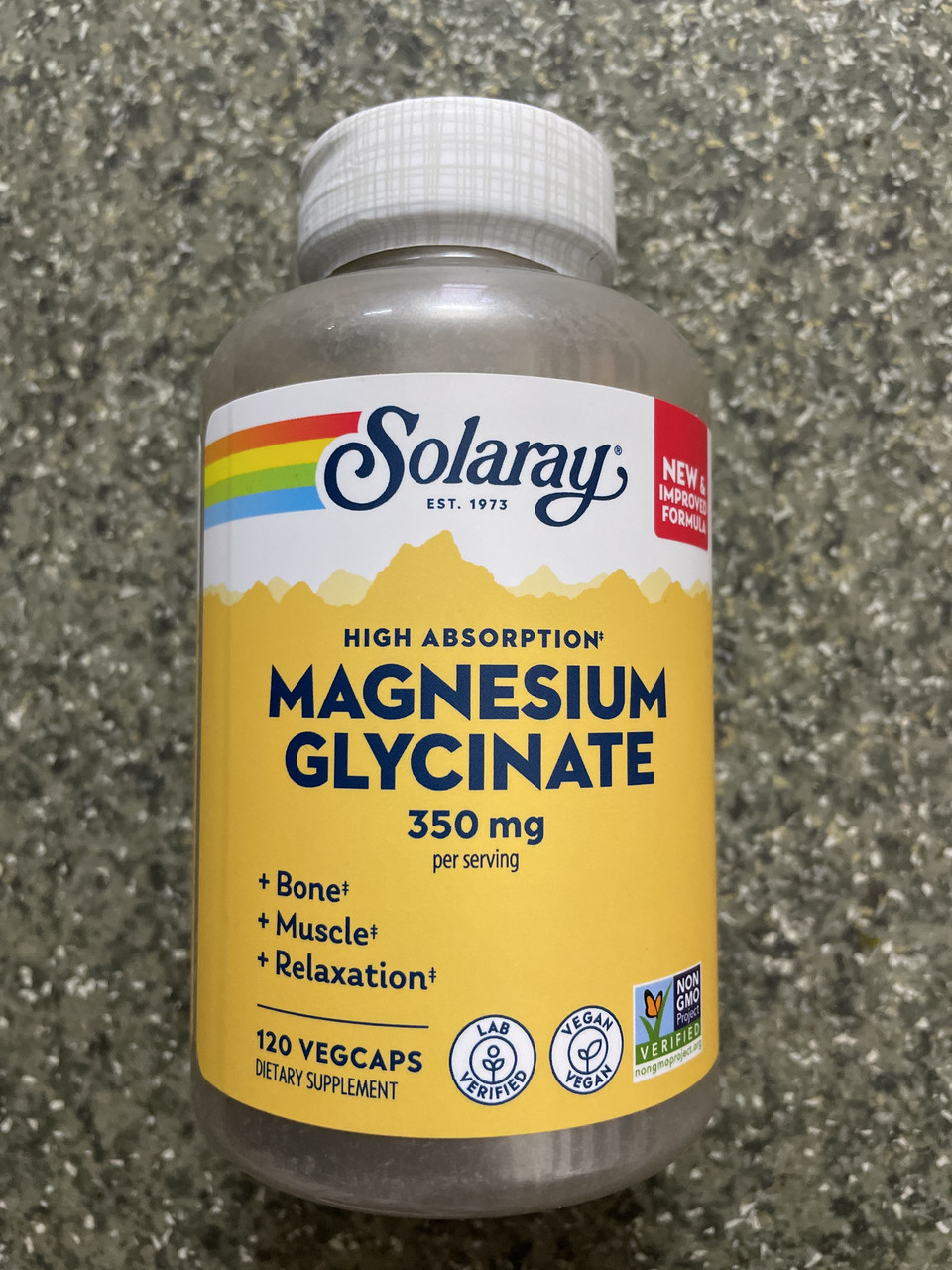 Гліцинат Магнію, Solaray Magnesium Glycinate 350mg 120 caps