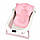 Складна ванночка дитяча з подушкою і термометром рожева, фото 2