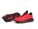 Кросівки чоловічі Adidas червоні модні бігові кросівки текстиль, фото 8