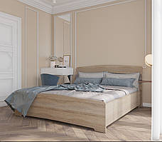Ліжко з матрацом двоспальне Марго сонома + трюфель Еверест (165х220х90 см)