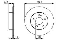 Диск тормозной задний Maxima (94-) Bosch 0 986 479 T86