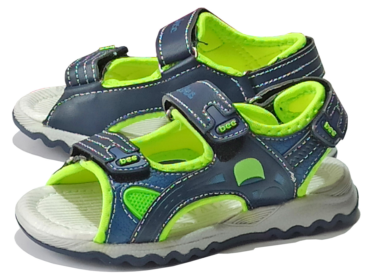 Відкрити спортивні босоніжки сандалі клібі clibee літнє взуття для хлопчика 260 з зеленим р.26,30