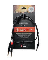 CLARITY miniJACK-2xJACK-B/1m Готовый мультимедийный кабель 3.5/2х6.3
