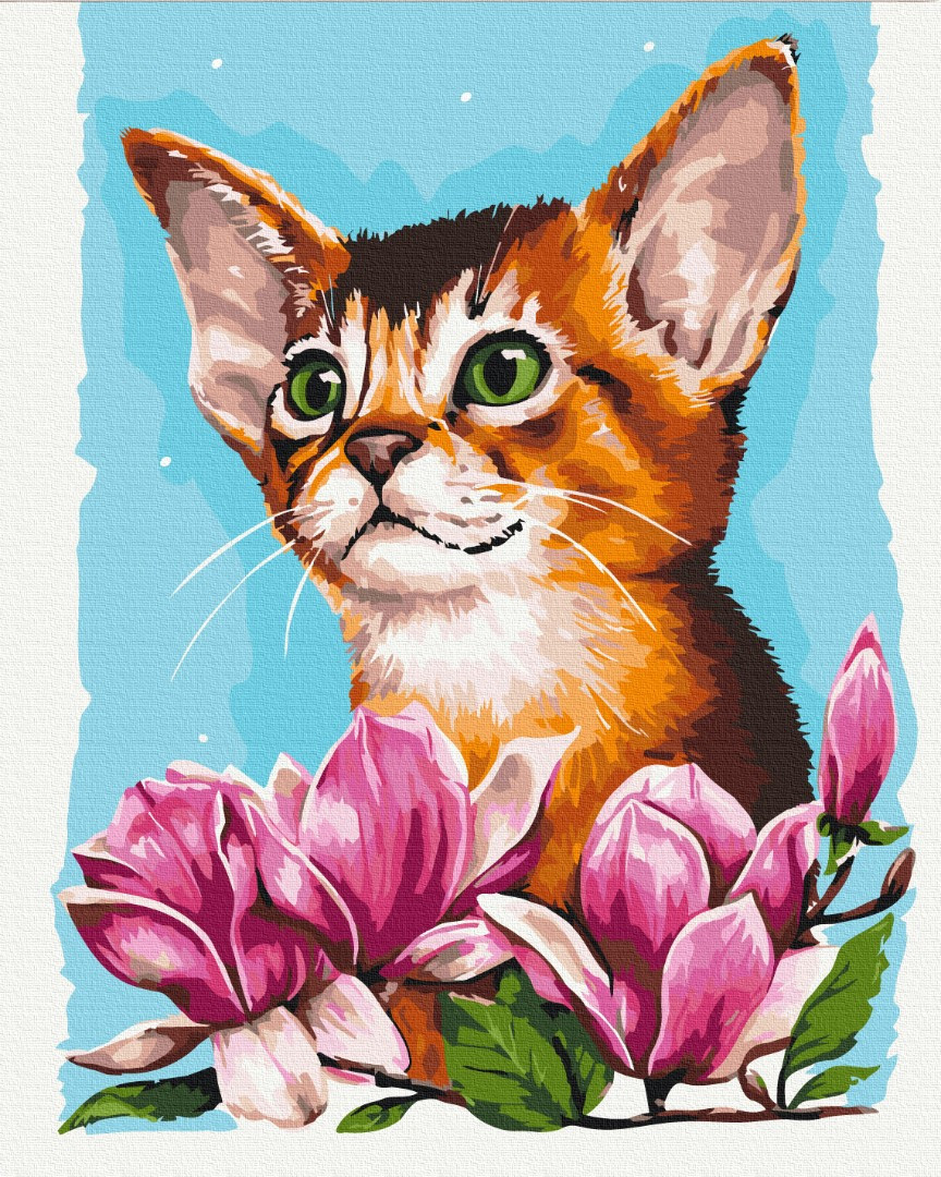Котик в квітах © Anna Kuly