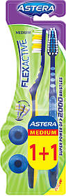 Зубна щітка Astera Flex Active 1+1 Medium (середньої жорсткості) (3800046571109)