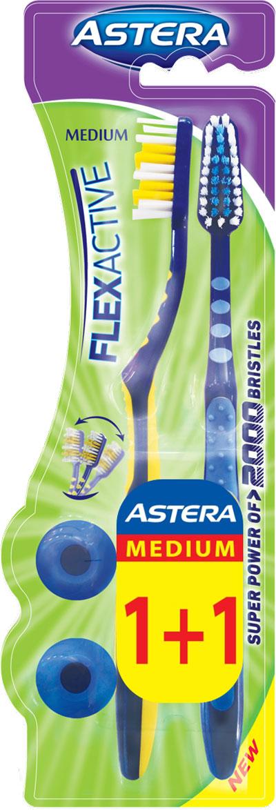 Зубна щітка Astera Flex Active 1+1 Medium (середньої жорсткості) (3800046571109)