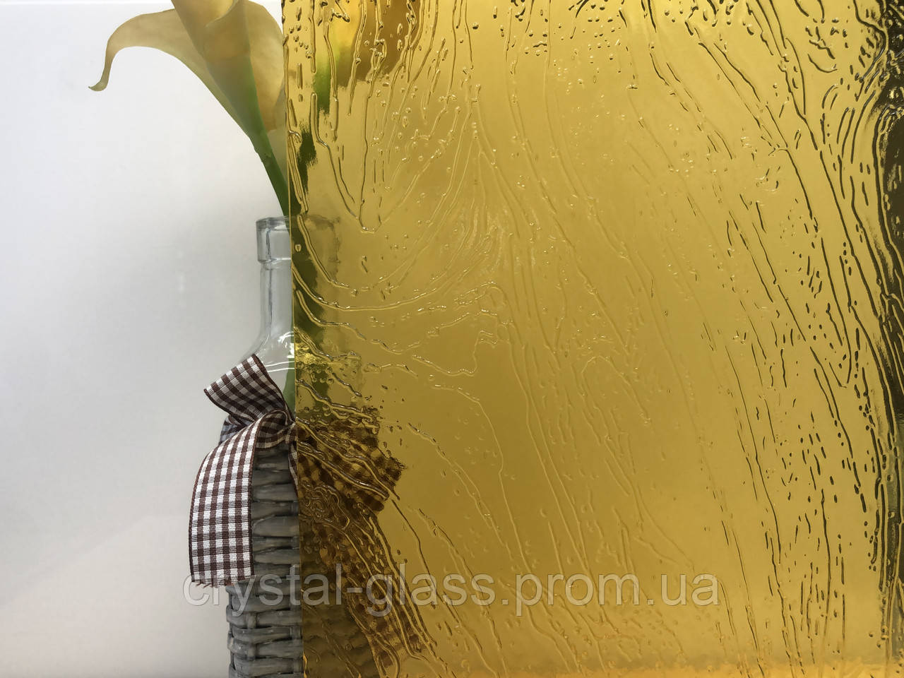 Стекло узорчатое Барокко желтый - фото 1 - id-p3317720