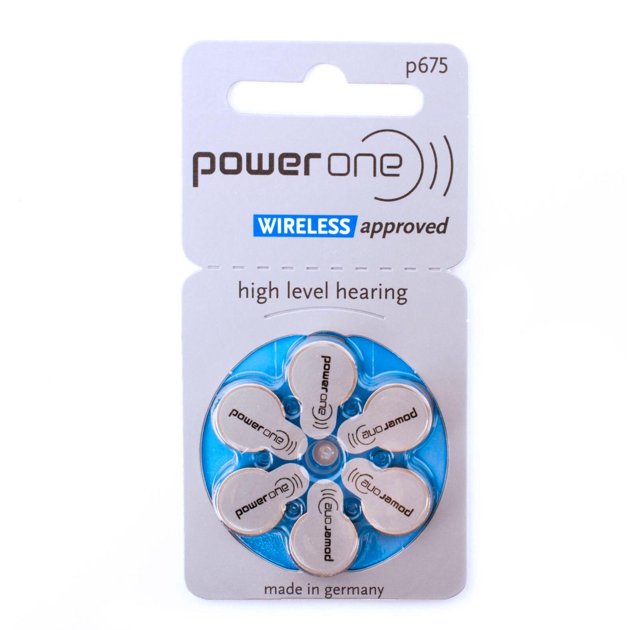 Батарейки для слуховых аппаратов Power One p 675 (6шт) - фото 1 - id-p1831051771