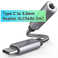 ЦАП усилитель для наушников Realtek ALC5686 Type C to 3.5 мм Черный