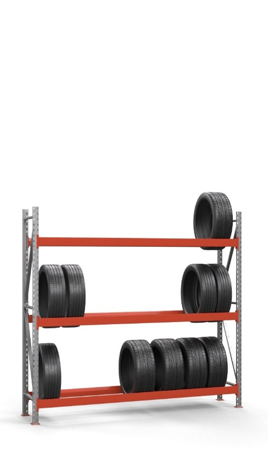 Стелаж для зберігання шин SN-ш оцін. (шинний) 2000*1720*500*3 ярусу Ral 2004, фото 1