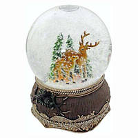 Домик в лесу. Большой шар со снегом новогодний